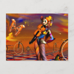 Music violins surreal note art by Lenny Postcard