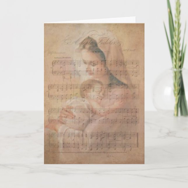 Music Virgin Mary Baby Jesus Holly Notes (Front)