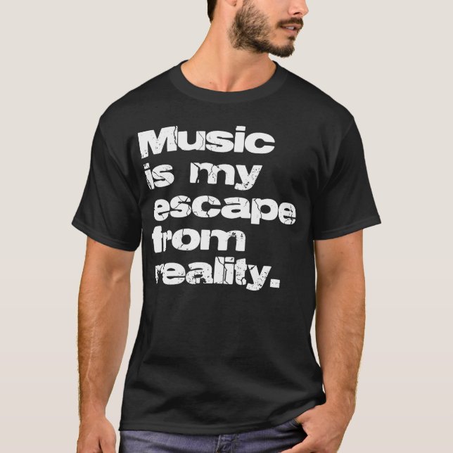 Music Vs Reality retro T-Shirt (Front)