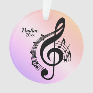 Music w Name and year Ornament