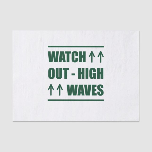 Music Watch Out High Waves Tissue Paper (Front)