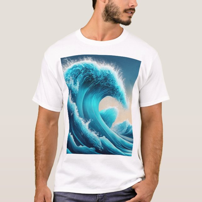 Music Wave Ocean Homme's Graphic T-shirt (Devant)