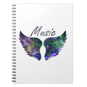 Music wings nova 1 purple green notebook