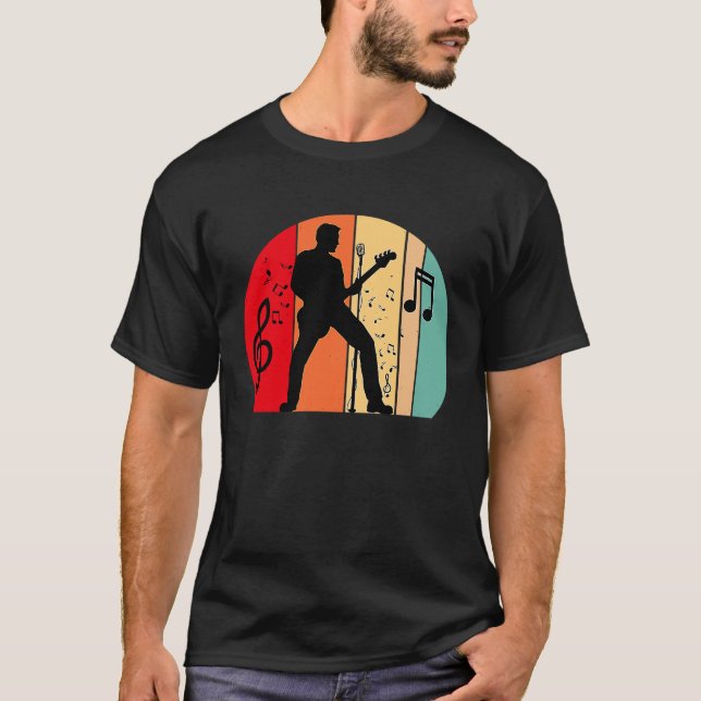 music with guitars musical notes guitarist T-Shirt (Front)