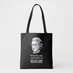 Music - Wolfgang Amadeus Mozart Portrait Tote Bag