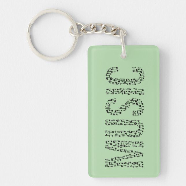 Music Word Keychain (Front)