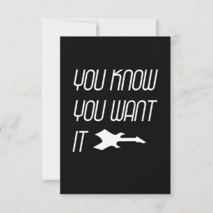 Music You Know You Want Guitar RSVP Card
