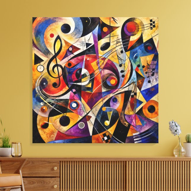 Musical Abstract Art Kandinsky Style  Canvas Print (Insitu(LivingRoom))