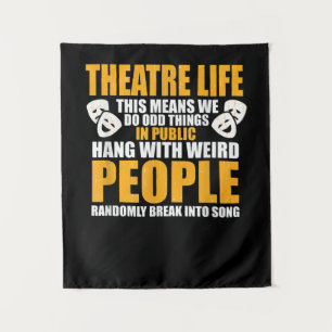 Musical Acter Actress Nerd Drama Acting Men Women Tapestry