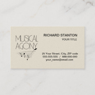 Musical agony business card