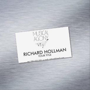 Musical agony 	Magnetic business card
