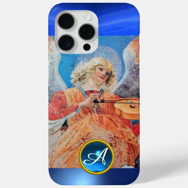 MUSICAL ANGEL , Blue Sapphire Gemstone Monogram Case-Mate iPhone Case (Back)