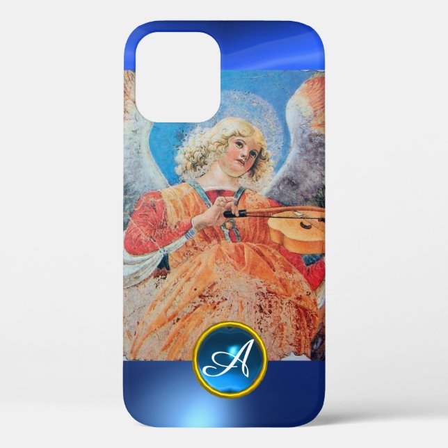 MUSICAL ANGEL , Blue Sapphire Monogram Case-Mate iPhone Case (Back)