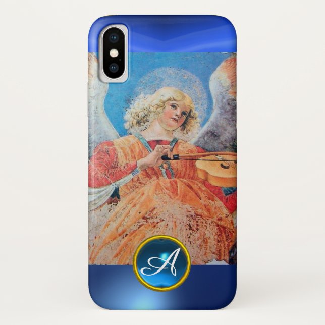 MUSICAL ANGEL , Blue Sapphire Monogram Case-Mate iPhone Case (Back)