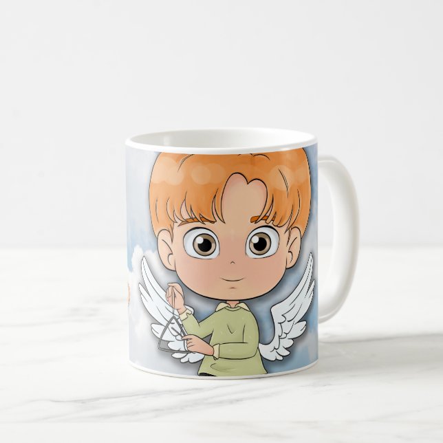 Musical Angel Comic  Coffee Mug (Front Right)