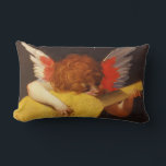 Musical Angel Vintage Lumbar Pillow<br><div class="desc">The Musical Angel is a fragment of a lost altarpiece which probably depicted the Madonna and Child with Saints. Painted by Italian Artist,  Rosso Fiorentino,  who was one of the principle exponents of early sixteenth century painting in Florence,  Italy.</div>