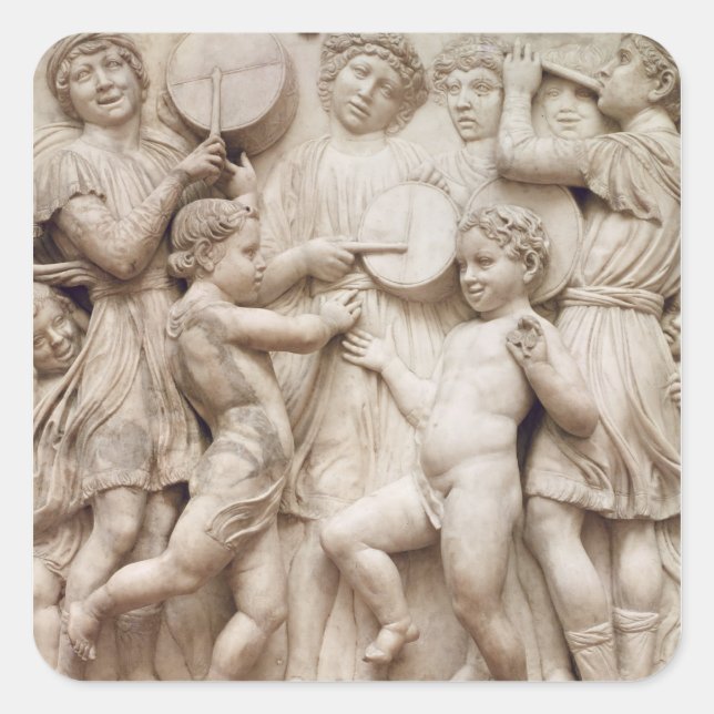 Musical angels, relief from the Cantoria Square Sticker (Front)