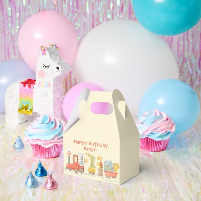 Musical Animal Train Birthday Favor Box (Party)