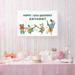 Musical Animals Birthday Banner