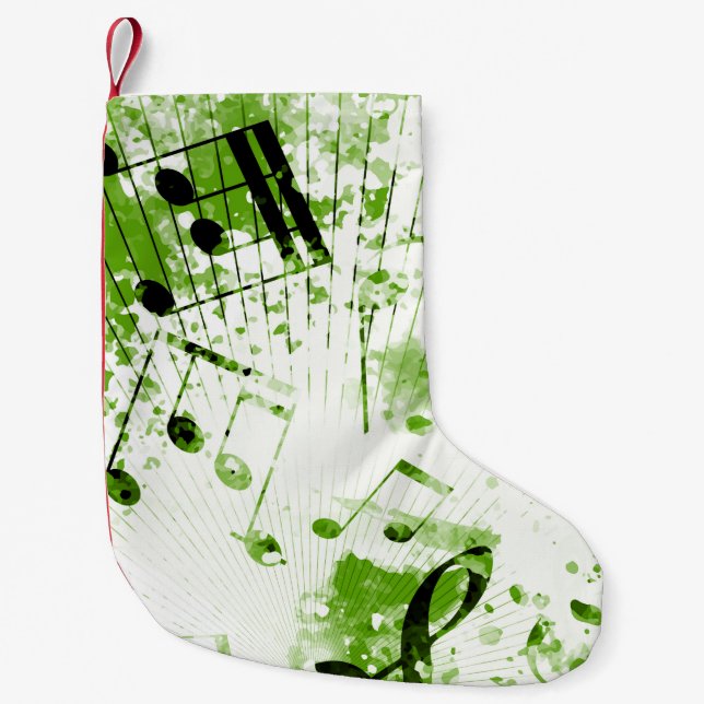 Musical Atmosphere 7 Small Christmas Stocking (Front)