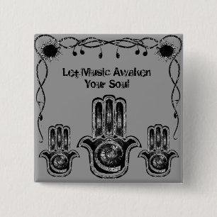 Musical Awakening 2 Inch Square Button