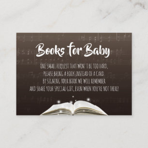 Musical Baby Shower Bring a Book Insert