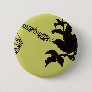 Musical Bird Change Colours 2 Inch Round Button