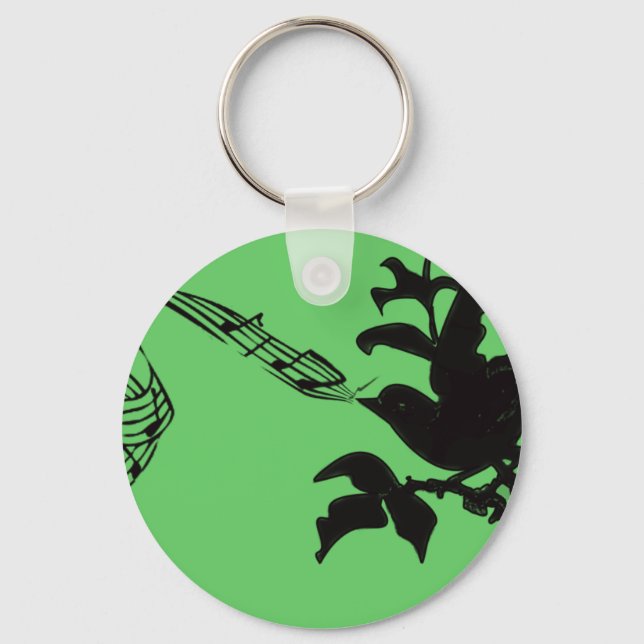 Musical Bird Change Colours Keychain (Front)