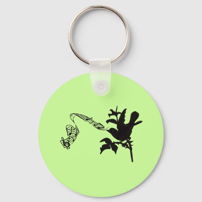 Musical Bird Change Colours Keychain (Front)