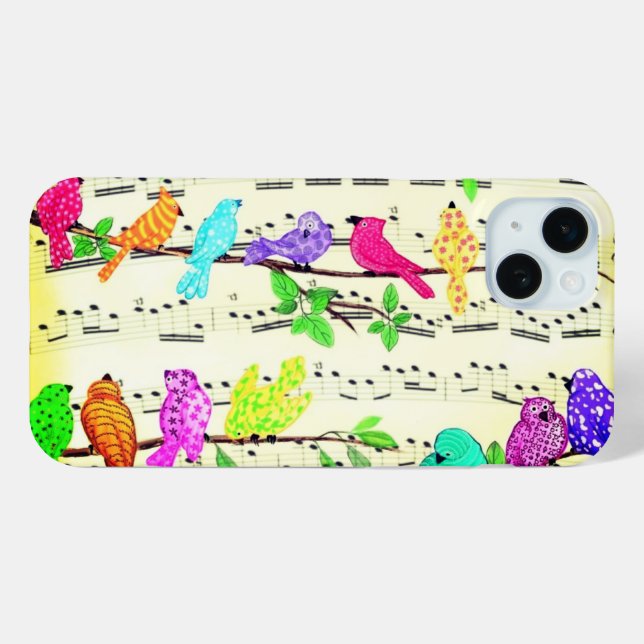 Musical Birds iPhone Case (Back (Horizontal))