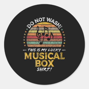 Musical Box Funny Quote Graphic Classic Round Sticker