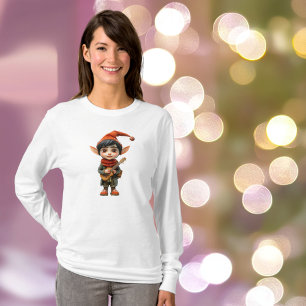 Musical Boy Christmas Elf Women's Tee
