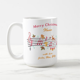 Musical Candles & Carols Festive Family Christmas Coffee Mug