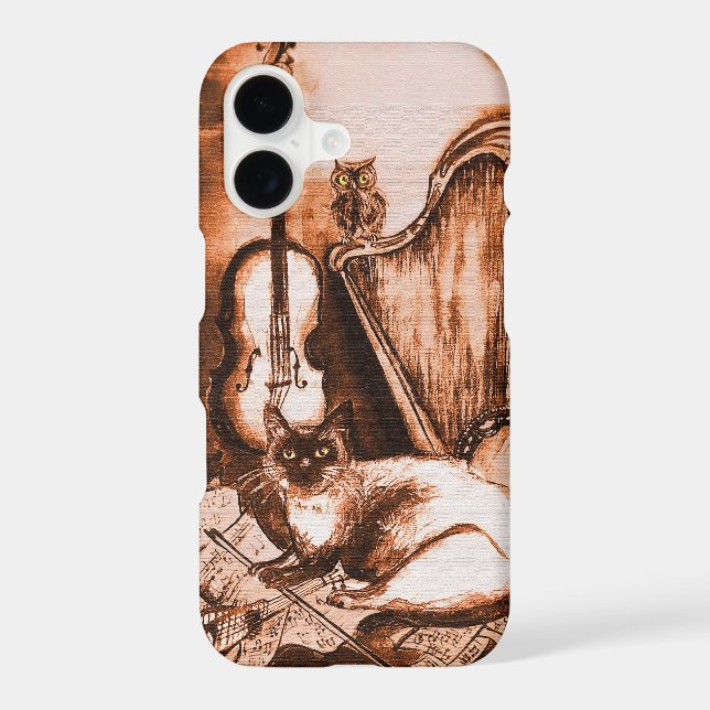 MUSICAL CAT ,Brown and White (Back)