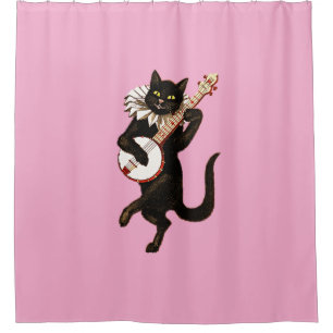 Musical Cat Strumming Banjo