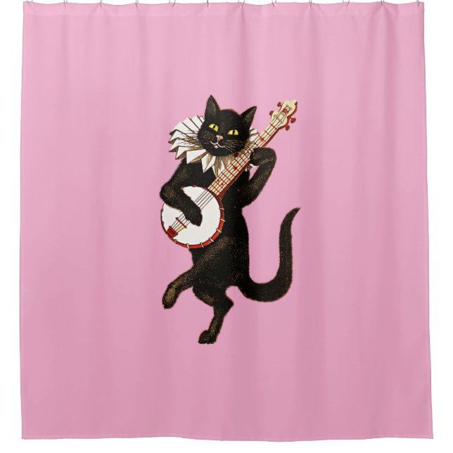 Musical Cat Strumming Banjo (Front)
