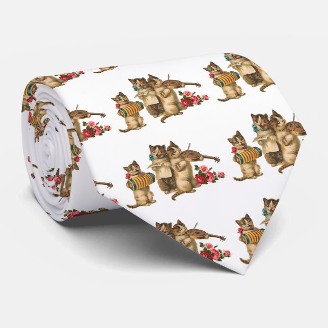 Musical Cats Tie (Rolled)