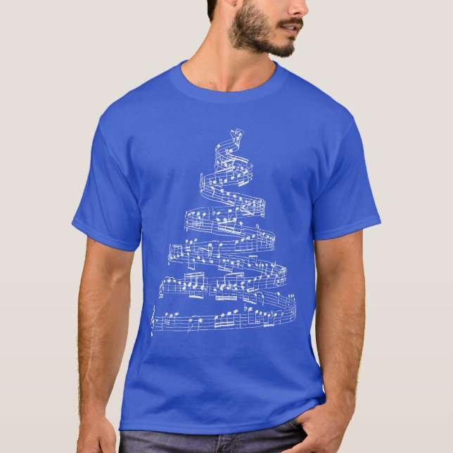 Musical Christmasee Notes Andreble Christmasree Mu T-Shirt (Front)