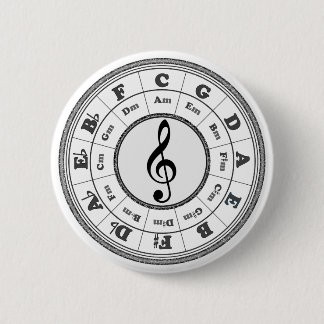 Musical Circle of Fifths 2 Inch Round Button