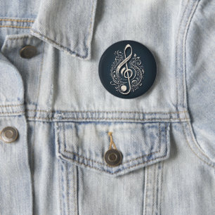 Musical Clef Note 2 Inch Round Button