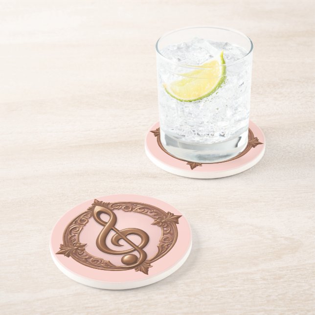 Musical Clef Note Coaster (Side)