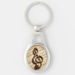 Musical Clef Note Keychain