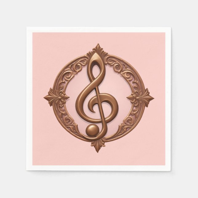 Musical Clef Note Napkin (Front)