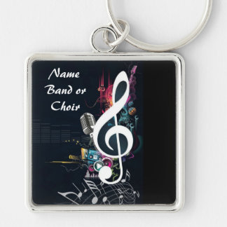 Musical Cleft Note Abstract Keychain