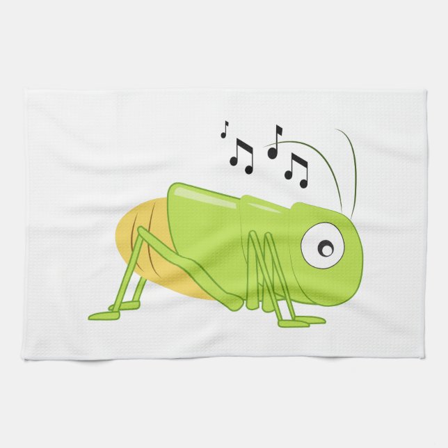 Musical Cricket Kitchen Towel (Horizontal)