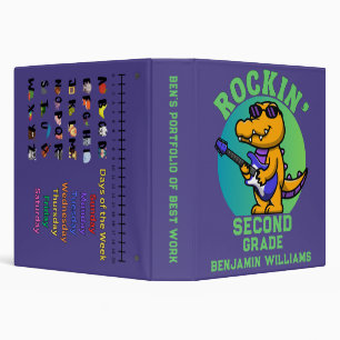 Musical Crocodile Back To School Customized Grade Binder