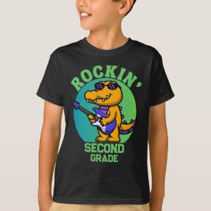 Musical Crocodile Back To School  Customized Grade T-Shirt