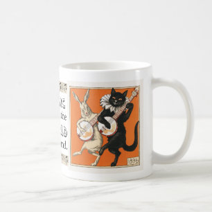 Musical Dancing Rabbit and Cat  Coffee Mug