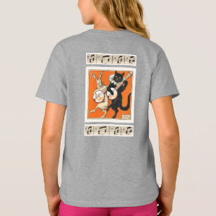 Musical Dancing Rabbit and Cat T-Shirt