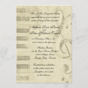 Musical Design Wedding Invitations
